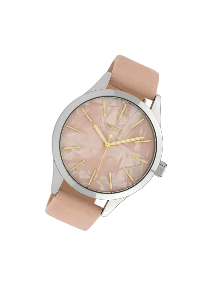 Analog-Armbanduhr Oozoo Timepieces rosa groß (ca. 45mm)