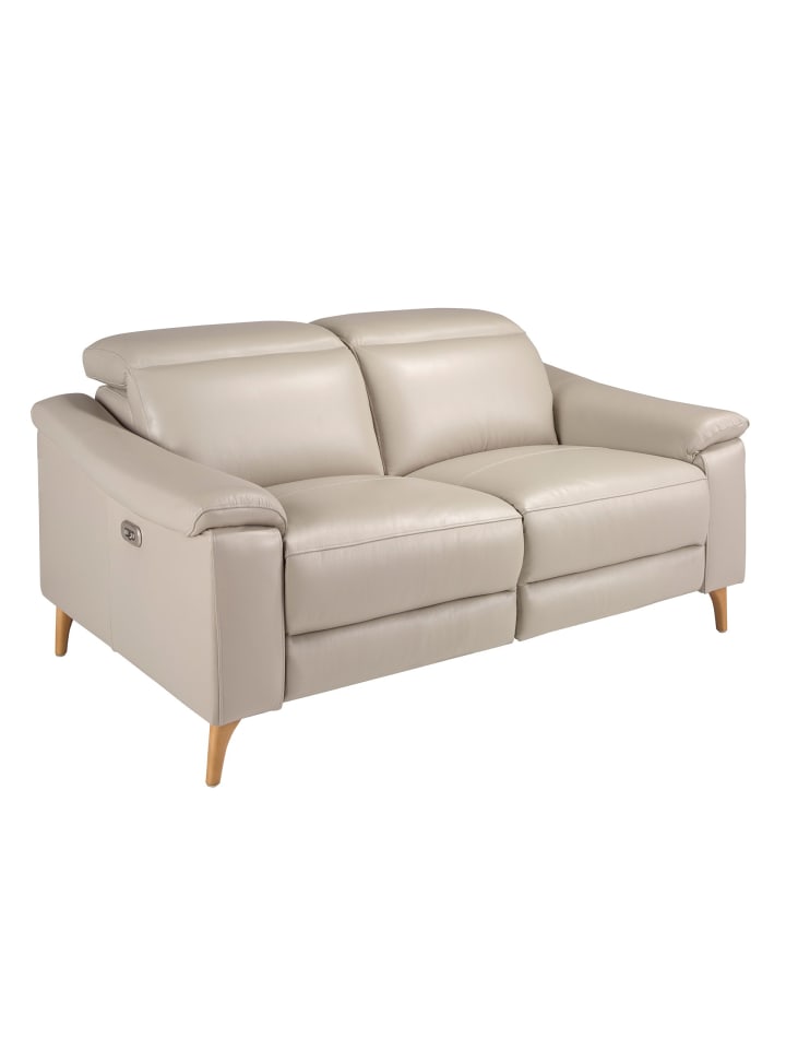 Relax-Sofa 6189 in Grau / Honig