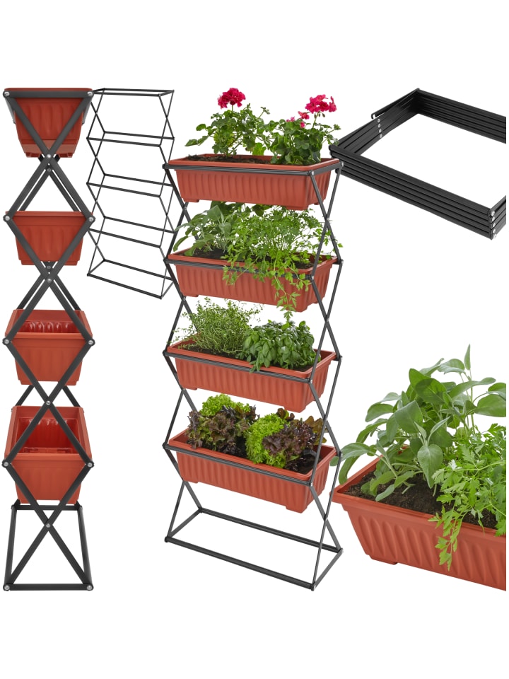 Pflanzbeet, 52 x 21 x 127 cm, geeignet für Innen- und Außenbereich