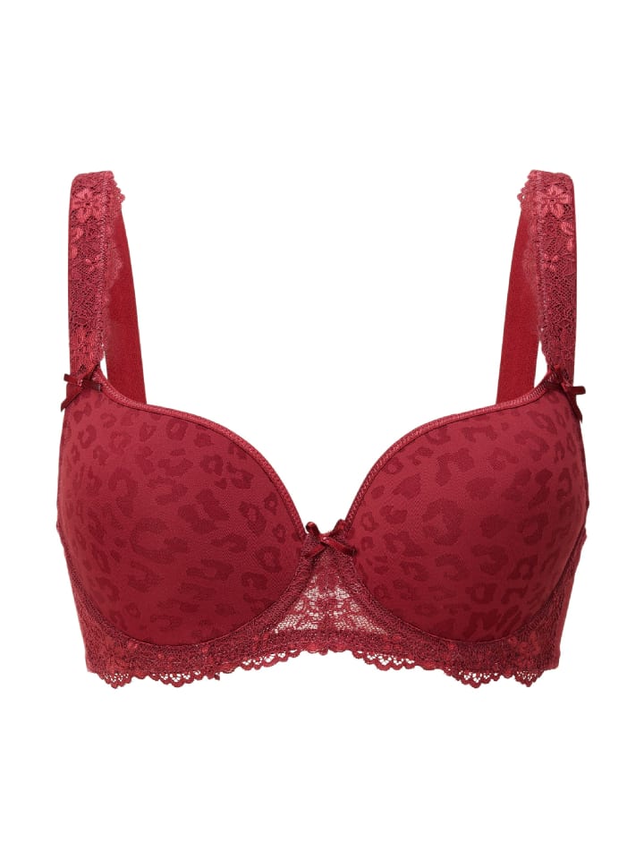 DAILY T-Shirt BH - Plus Size Ruby wine jacquard