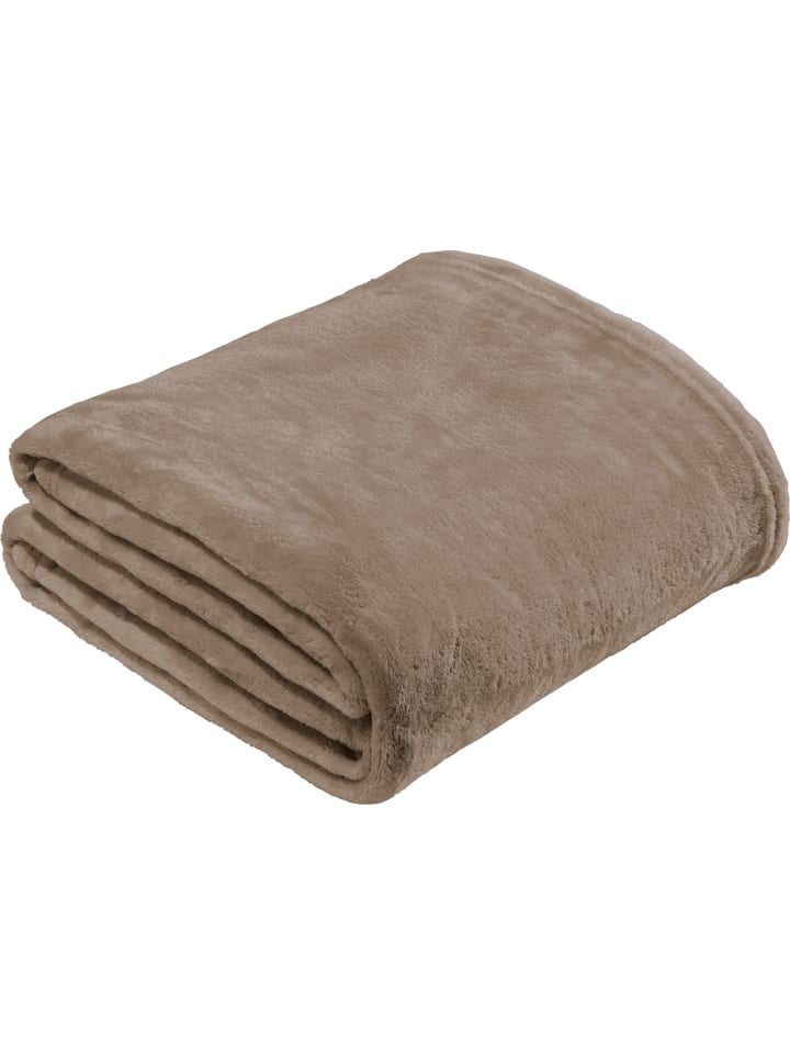 Fleece, Microfaser Wohndecke Amarillo in taupe