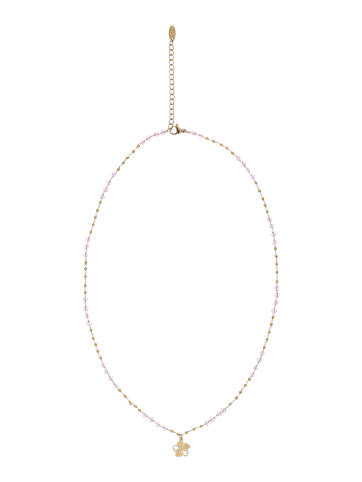 Women Chain Necklace in Gold Lilac