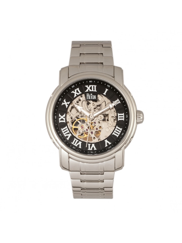 Kahn Automatik-Skelett-Armbanduhr in Silver/Black