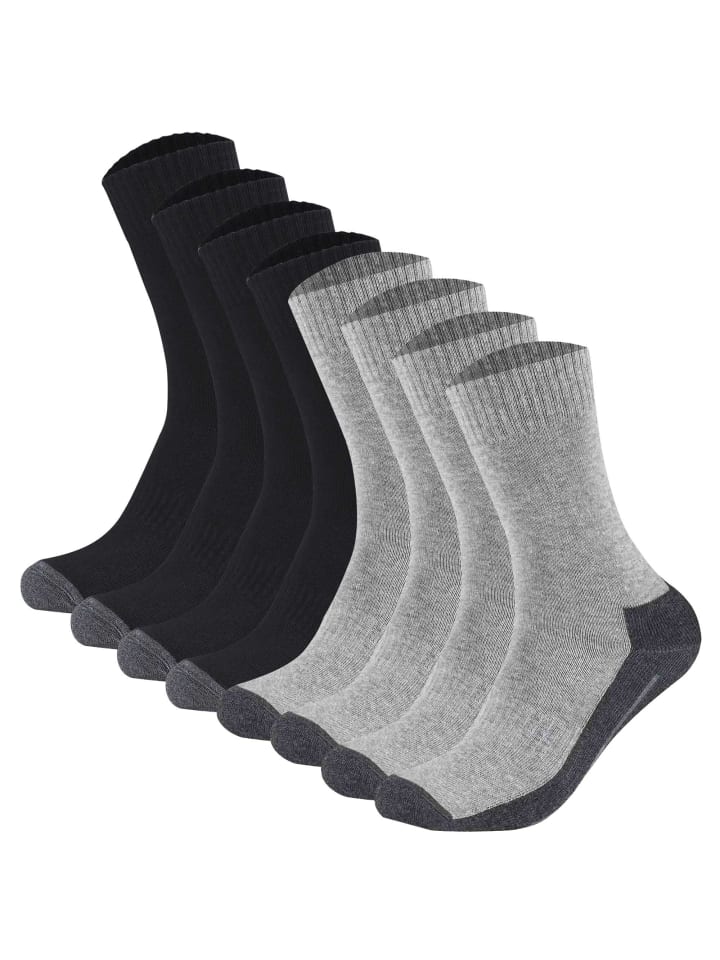 Socken 8er Pack in Schwarz/Grau