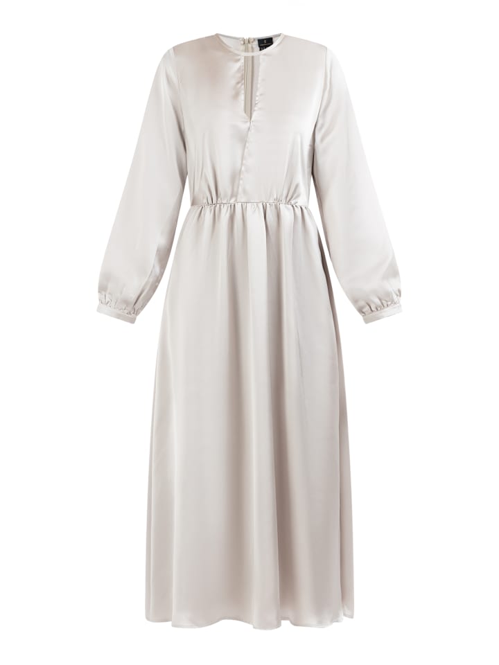 Damen Midikleid in Hellbeige