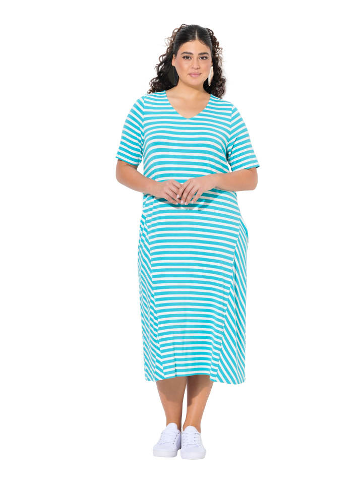 Jerseykleid in tiefes aqua