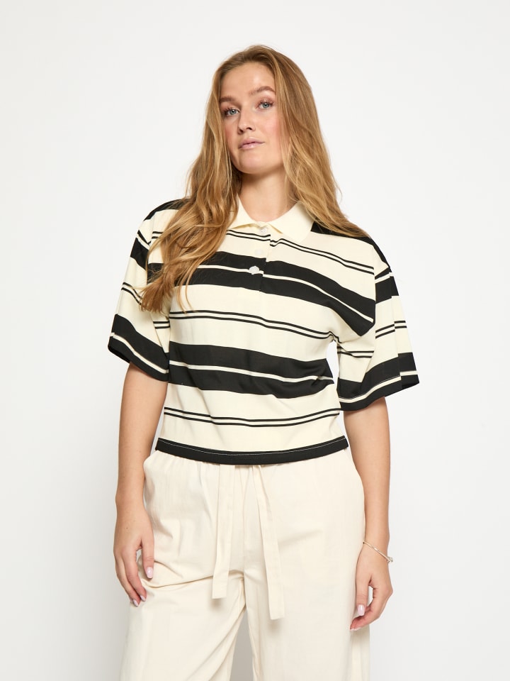 T-Shirt in Fog Sand Stripe