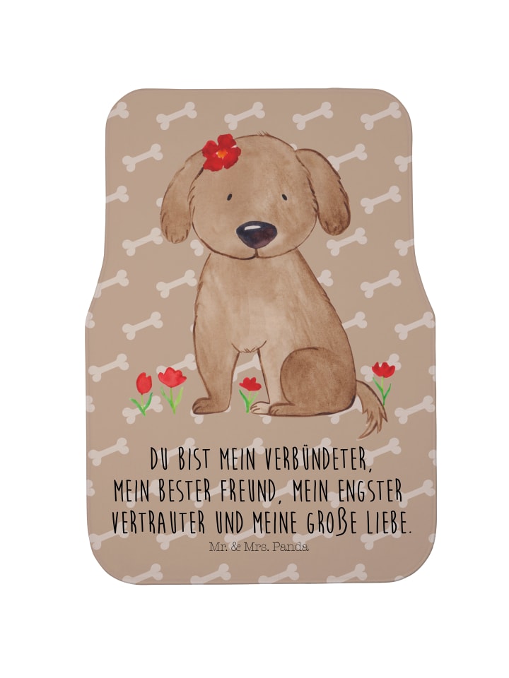 Automatte Hund Dame mit Spruch in Hundeglück