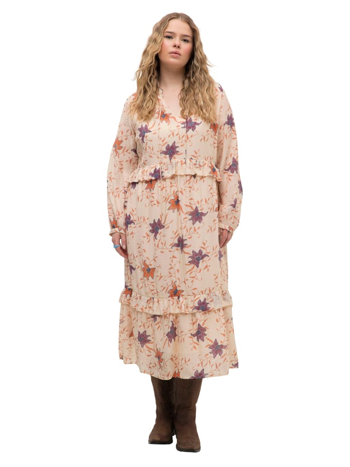 Midikleid in helles champagner
