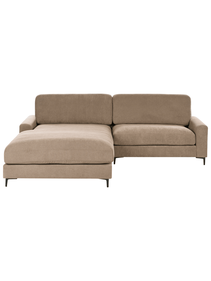 3-Sitzer Sofa MALOY Braun/Schwarz - (W) 272 x (H) 87 x (L) 189 cm rechtsseitig