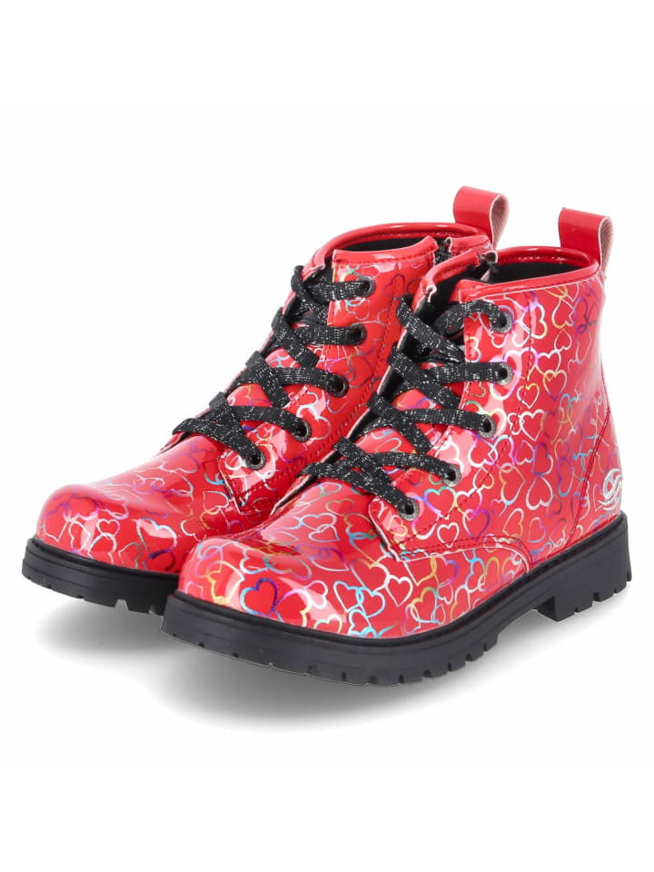 Schnürboots in rot
