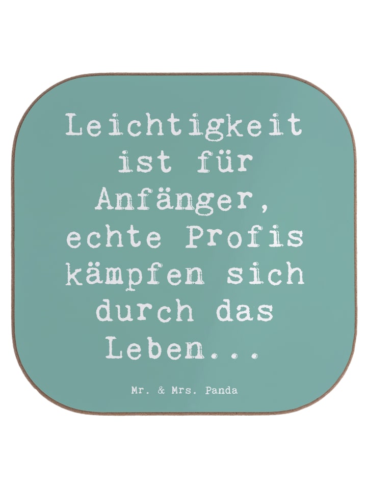 gläseruntersetzer Spruch Leichtigkeit für Profi... in Meeresbrise