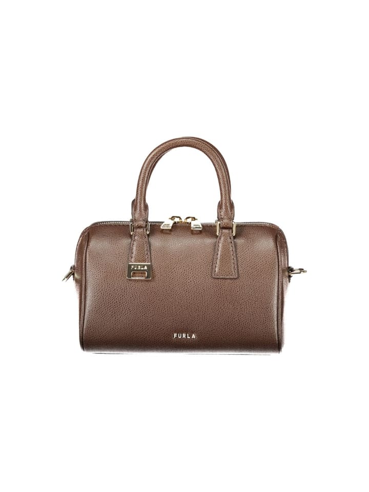 Braun Leder Damen Henkeltasche