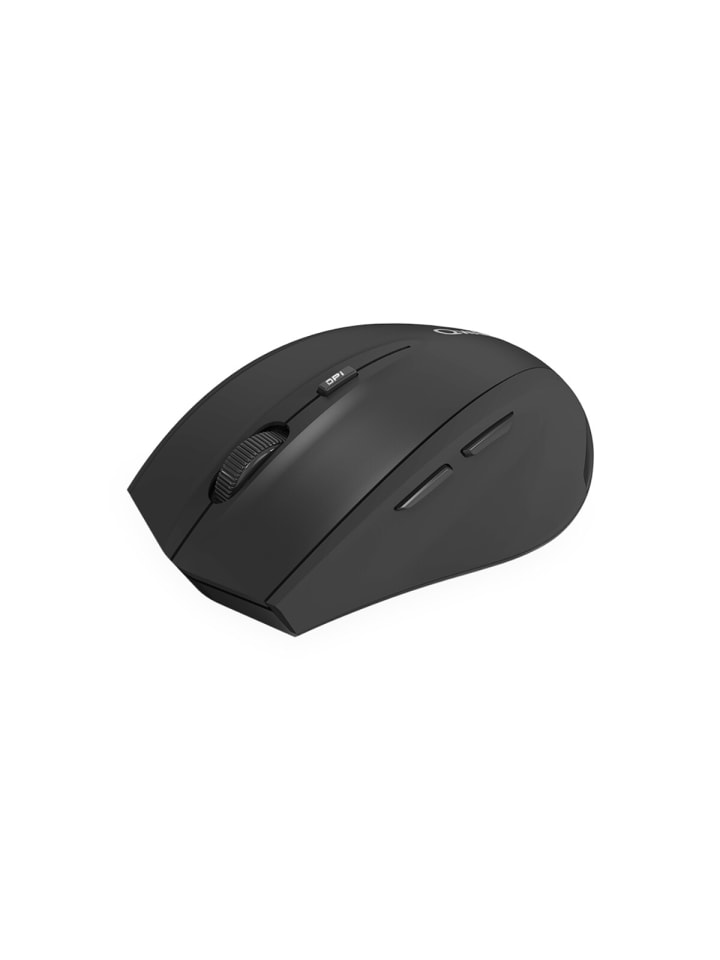 Qware Bolton Funkmaus – Kabellose Office-Maus für Laptop & PC Schwarz in Schwarz
