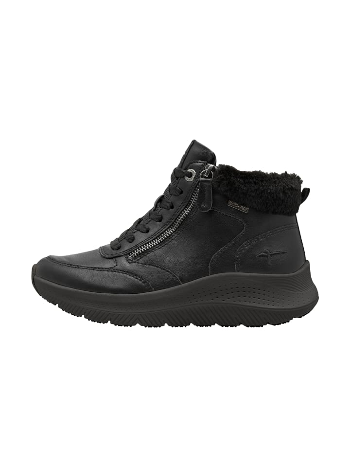 Hohe Sneaker aus Leder „Comfort“ Schwarz