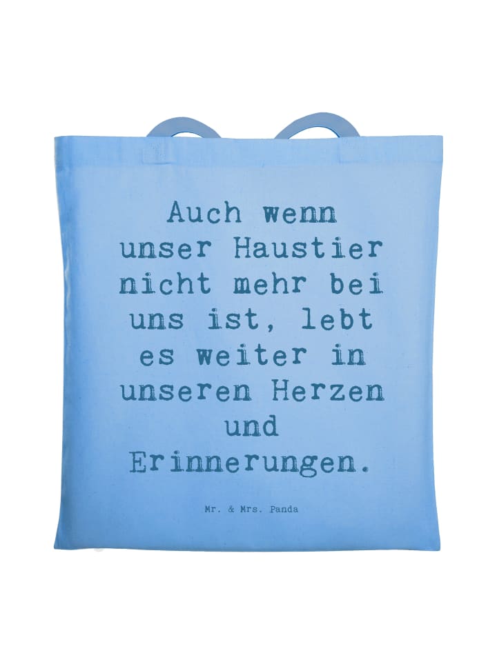 Einkaufstasche Spruch Trauerbewältigung nach de... in Sky Blue