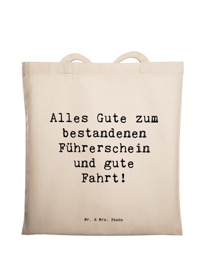 Büchertasche Spruch Erste Erfahrungen im Straße... in Creme