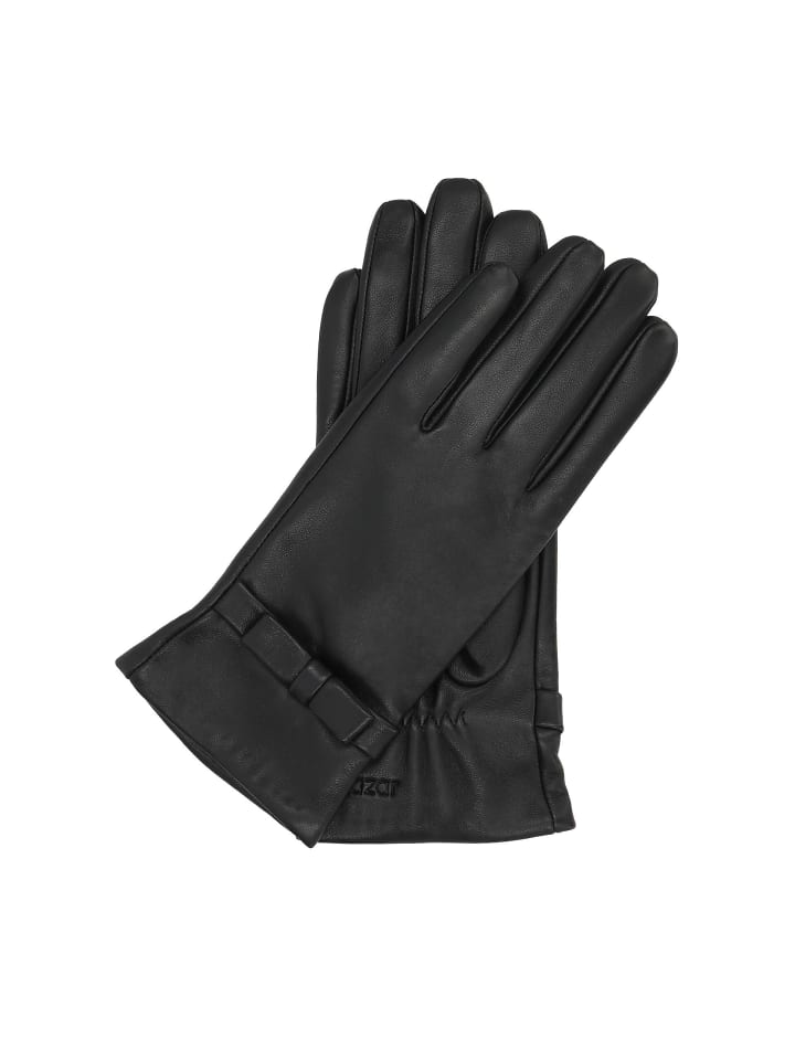 Handschuhe (Echt-Leder) in Schwarz