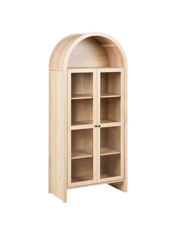 Vitrine GLENWOOD in Braun - (W) 79 x (H) 178 x (L) 40 cm