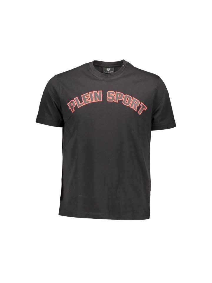 Schwarz Baumwolle Herren T-Shirt