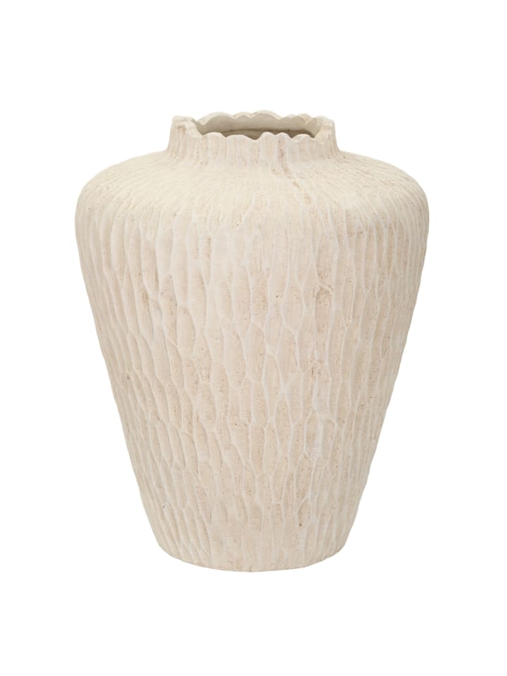 Cremefarbene Magnesiumvase, ø 32 x 40 cm