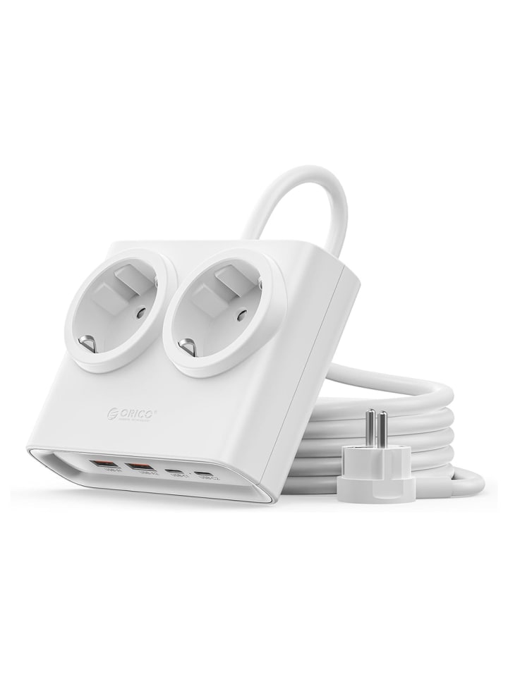 PDC25 25W 6-in-1 Steckdosenleiste (2x Netzanschluss + 2x USB-A + 2x USB-C)