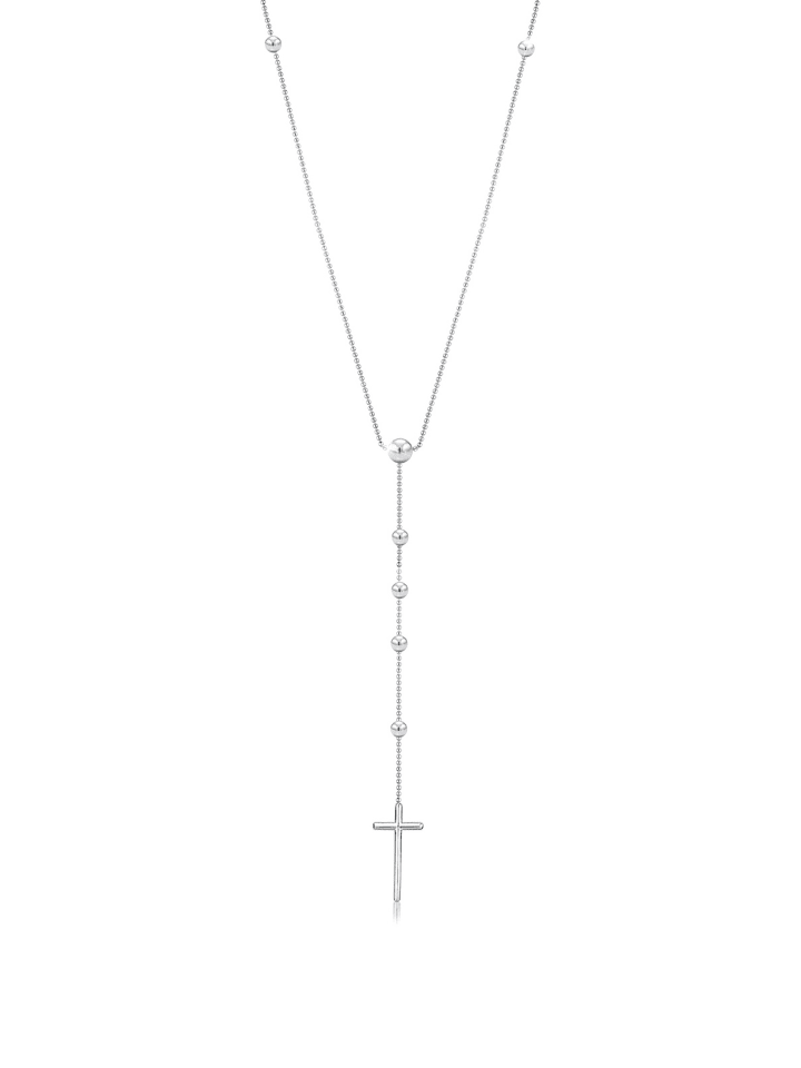 Halskette 925 Sterling Silber Kreuz in Silber