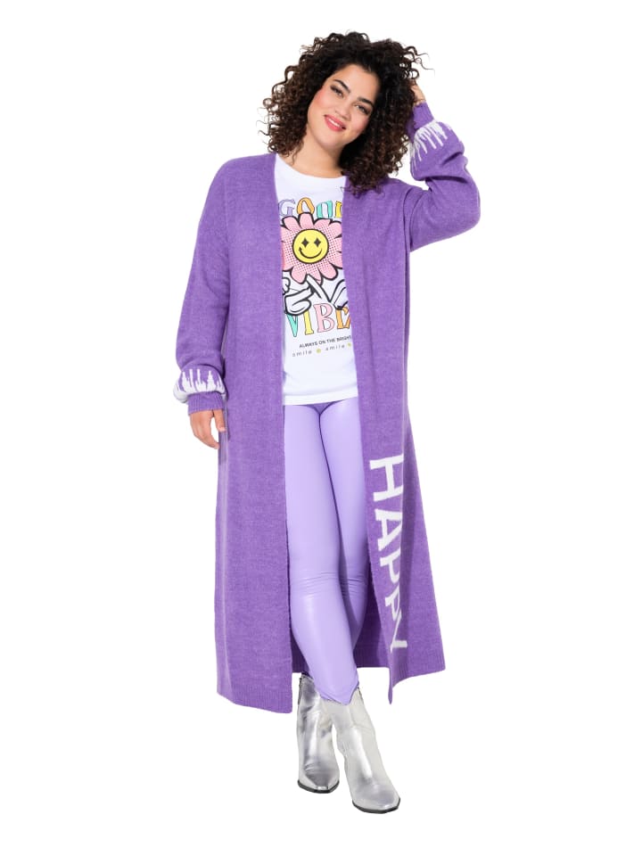 Strickjacke in fliederviolett