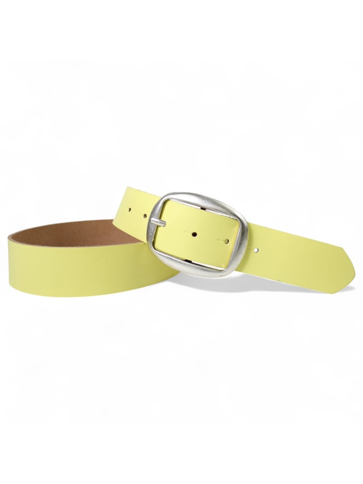Ledergürtel in Lemon