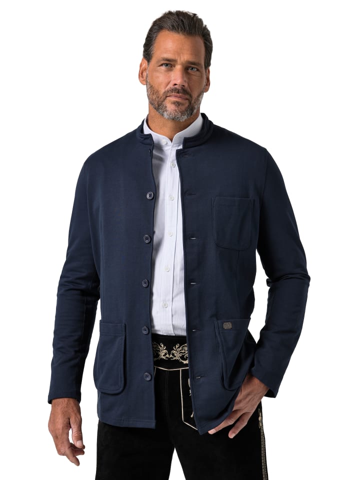 Sweatjacke in navy blau