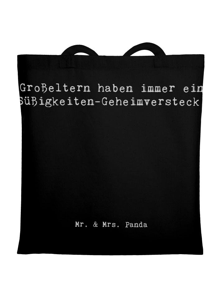 Shopping Tasche Spruch Großeltern Süßigkeiten m... in Schwarz