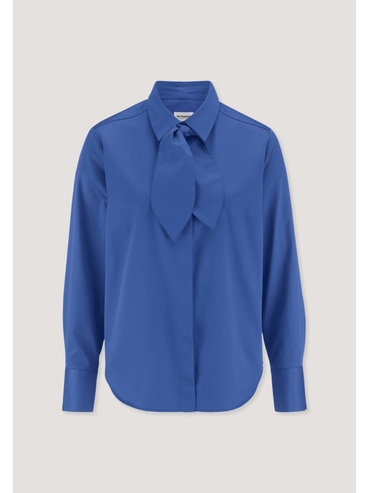 Hessnatur Bluse Relaxed aus reiner Bio-Baumwolle in kobalt