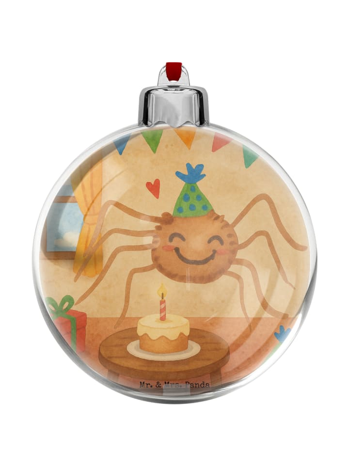 Kunststoff Weihnachtskugel Spinne Agathe Party ... in Weiß