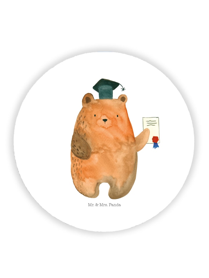 Magnet Bär Prüfung ohne Spruch in Weiß