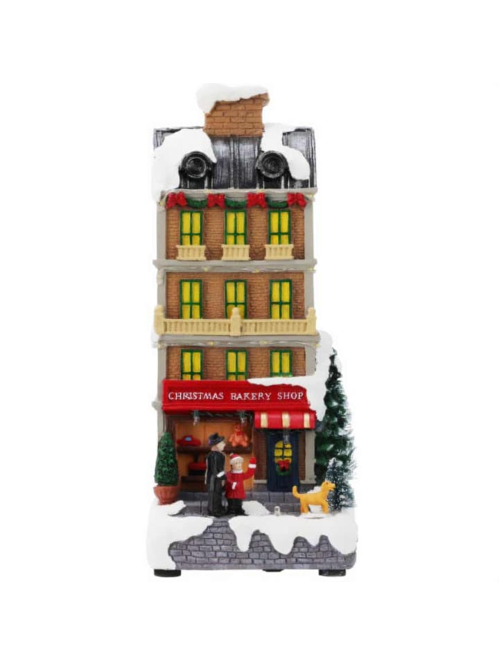 Bewegliche Weihnachtskrippe Spielzeugladen in Mehrfarben, 14 x 12 x 28,5 cm