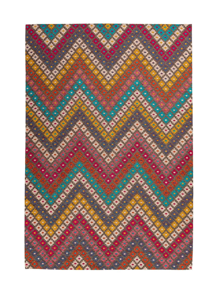 Kurzflor Teppich Pit 225 in Multicolor