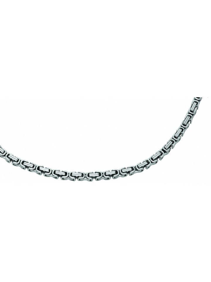 Herren Edelstahl Königskette Armband 21 cm in silber