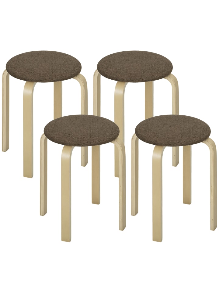 Hocker-40L x 40B x 45H cm-Braun