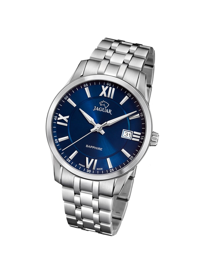 Analog-Armbanduhr Jaguar Acamar silber groß (ca. 40mm)