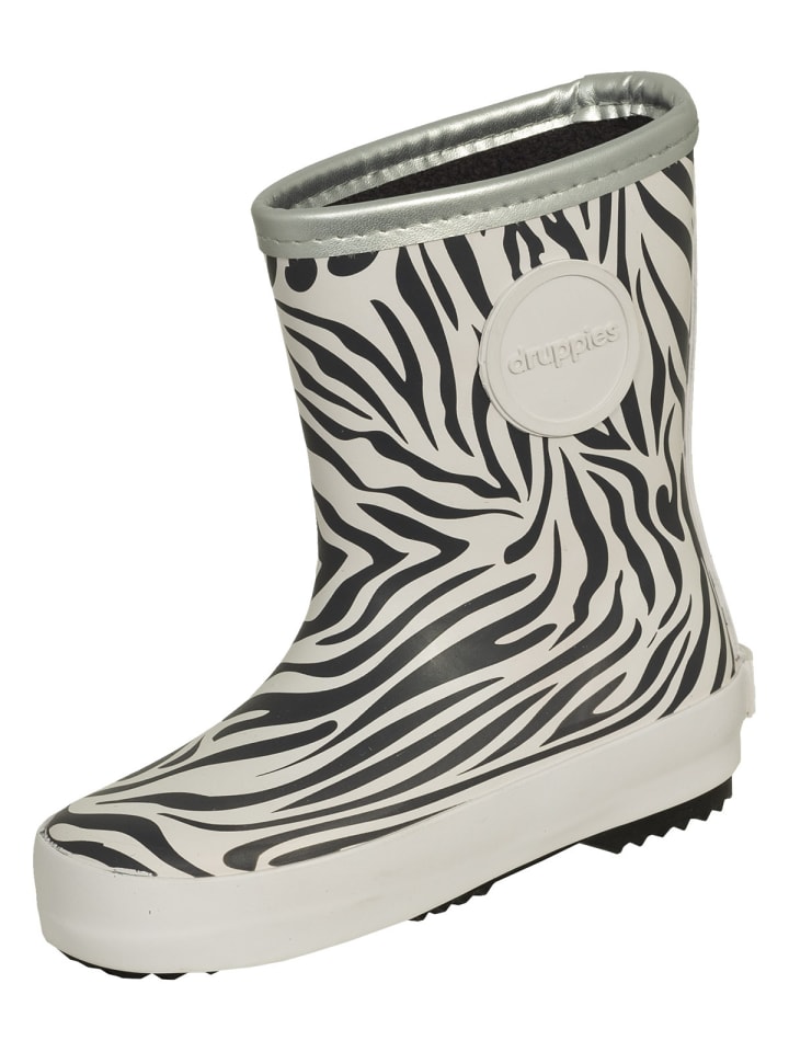 Regenstiefel Kinderstiefel Nature Boot in schwarz/weiß