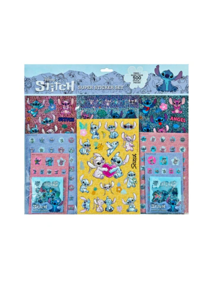 Disney Lilo & Stitch Aufkleber 500 Stück Sticker-Set in Mehrfarbig