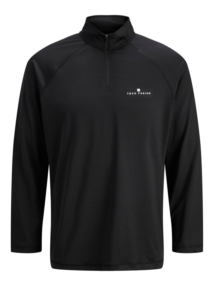 Langarm-T-Shirt in Black Beauty
