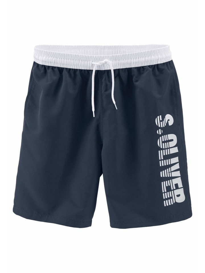 Badeshorts in marine (Langgröße)