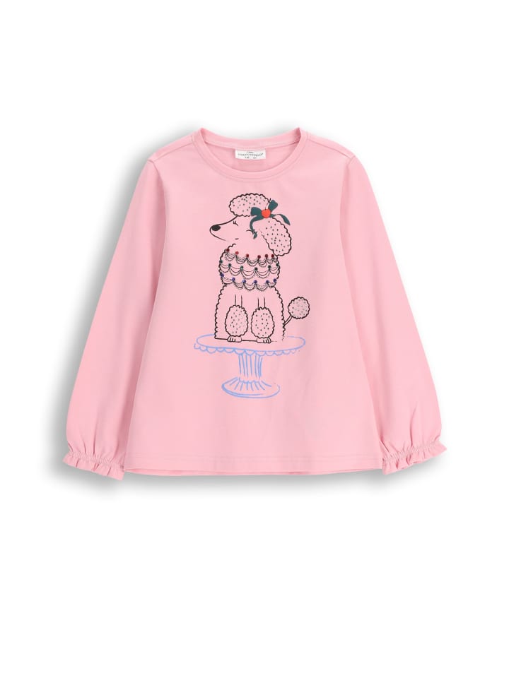 Langarmshirt in gedämpftes Rosa