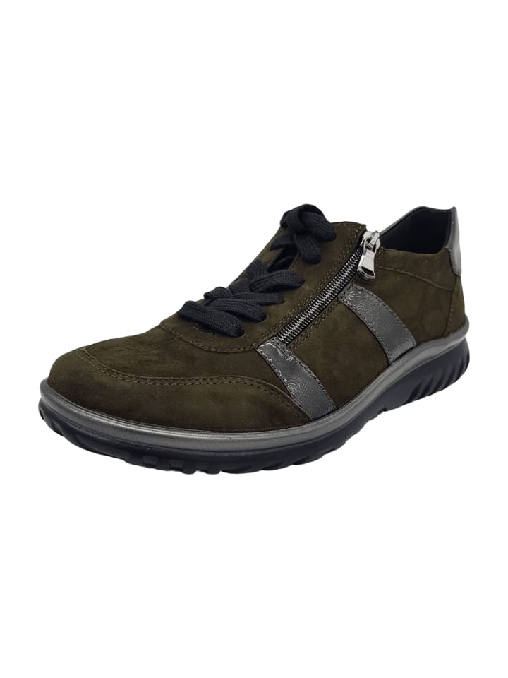 Komfort Schnürschuhe in Oliv