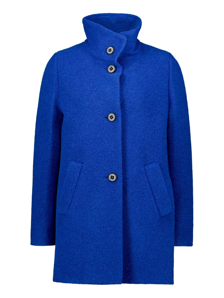 Kurzmantel mit Stehkragen in Bright Blue Melange