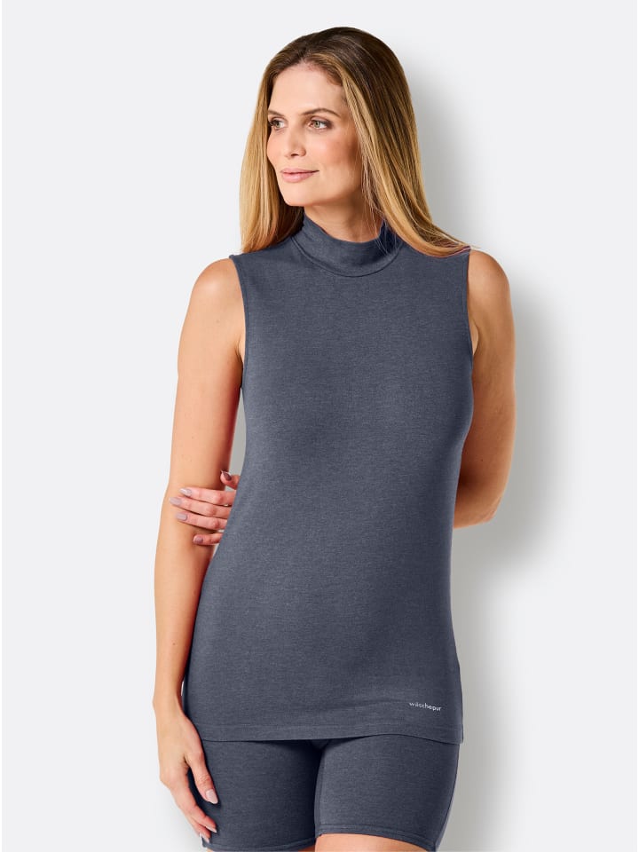 Achseltop in marine + dunkelrot