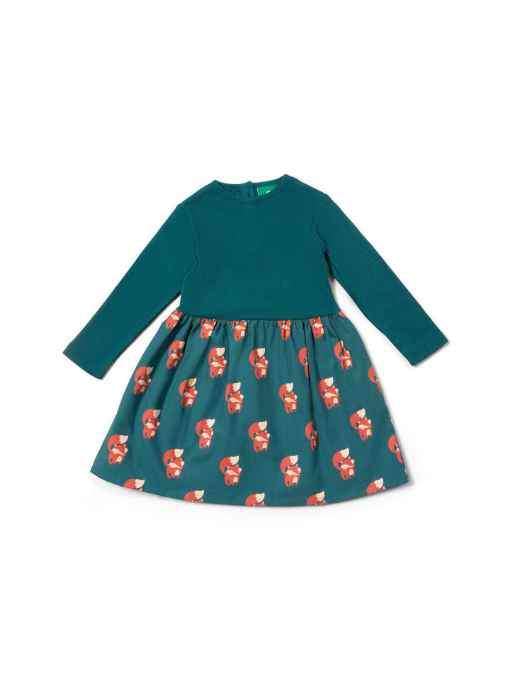 Organic Long Sleeve Twirler Dress in Blue