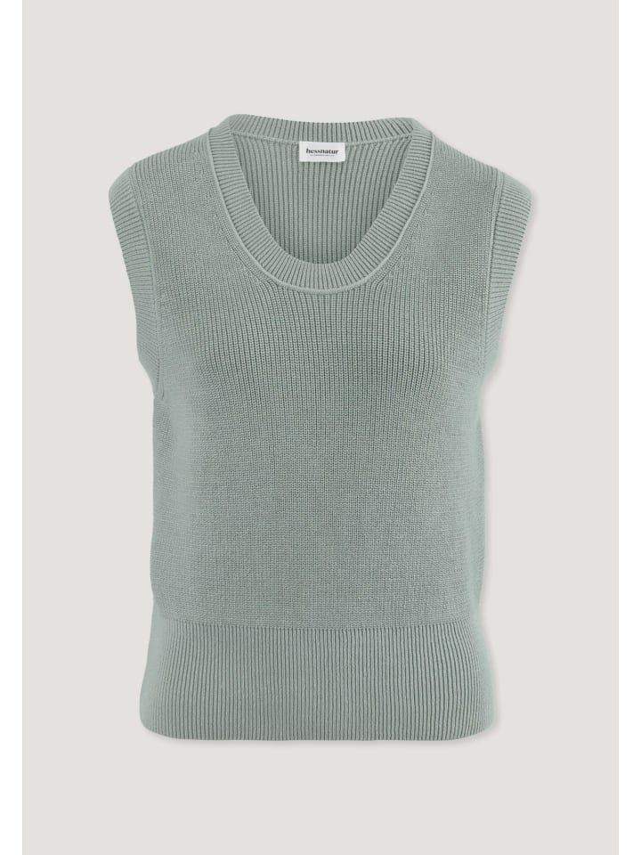 Strick Top in mattgrün