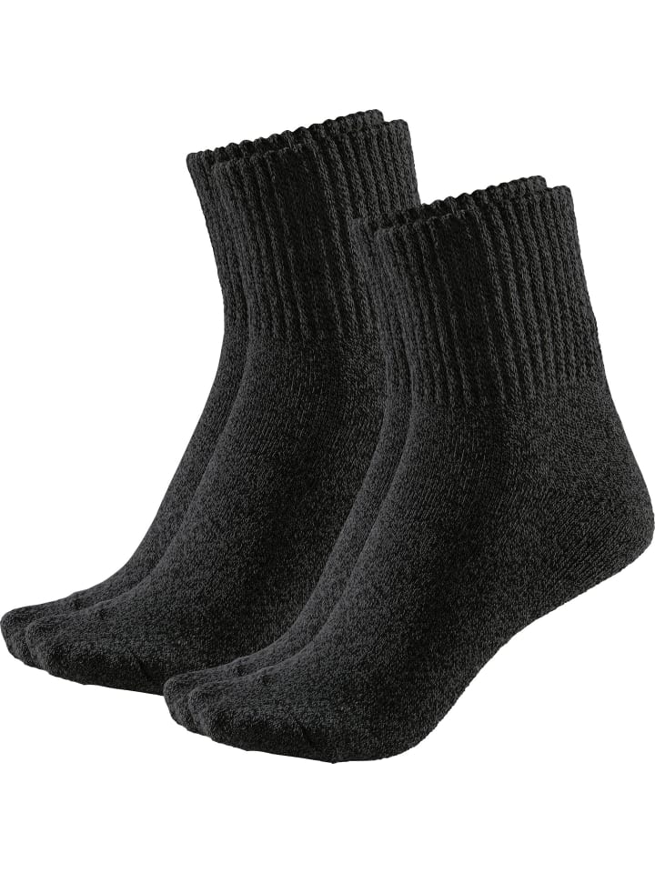 Frottee, Thermo Thermo-Socken 2 Paar in anthrazit meliert
